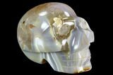 Polished Banded Agate Skull #108351-1